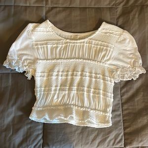 Cropped white top